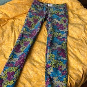 Floral relaxed fit skinny jeans